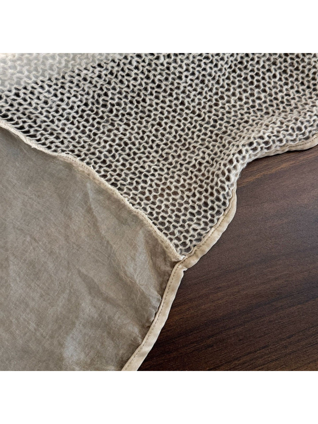 Scarvii - Airy Knit Panel Lightweight Scarf