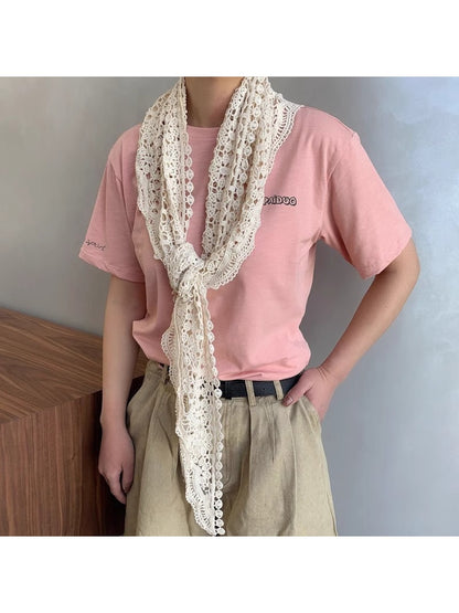 Scarvii - Bohemian Openwork Flower Triangle Scarf