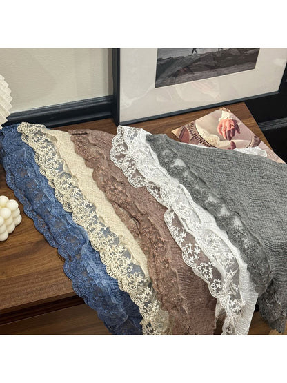 Scarvii - Openwork Lace Design Triangle Bandana