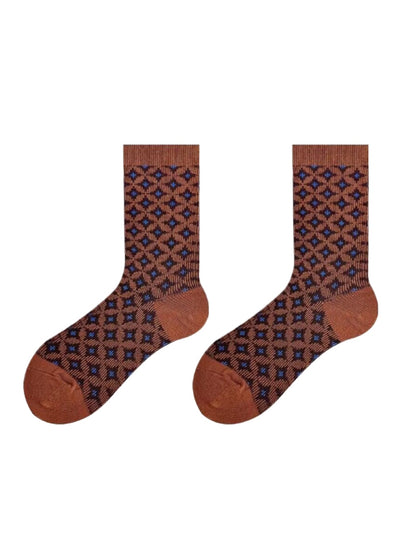 Rufia – Colorful Leopard Print Crew Socks