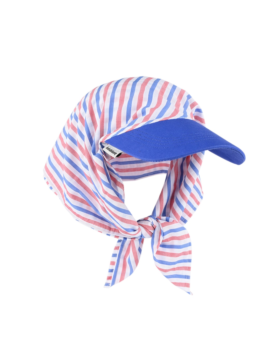 Haila - Striped Curved Brim Headscarf Cap