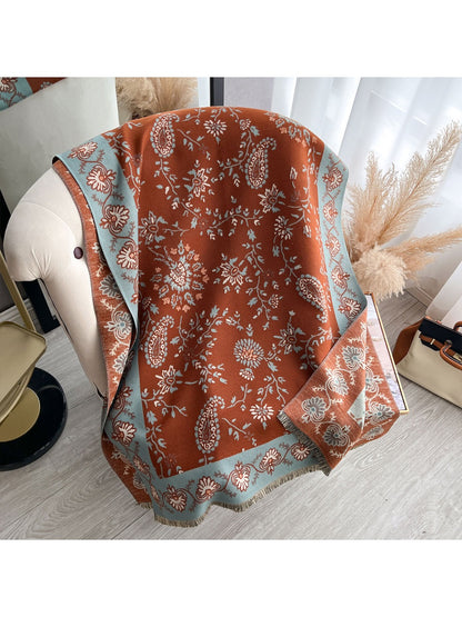 Scarvii – Reversible Paisley Fringe Scarf & Wrap