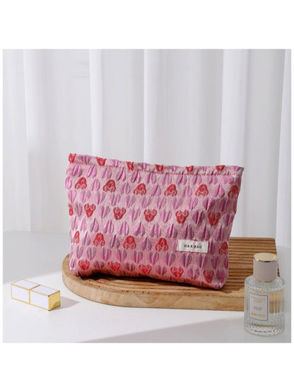 Cosbai - Heart Pattern Cosmetic Bag