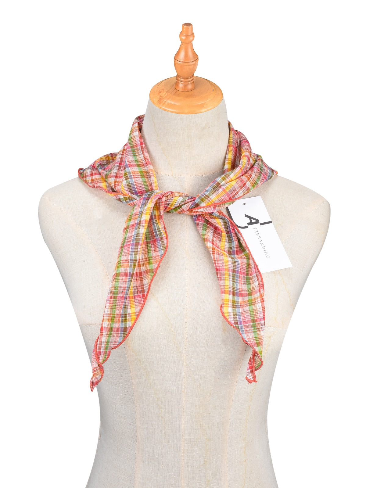 Scarvii Soft Check Pattern Triangle Scarf