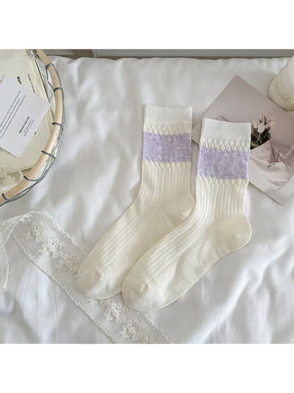 Rufia - Floral Detail Knit Crew Socks product image 6