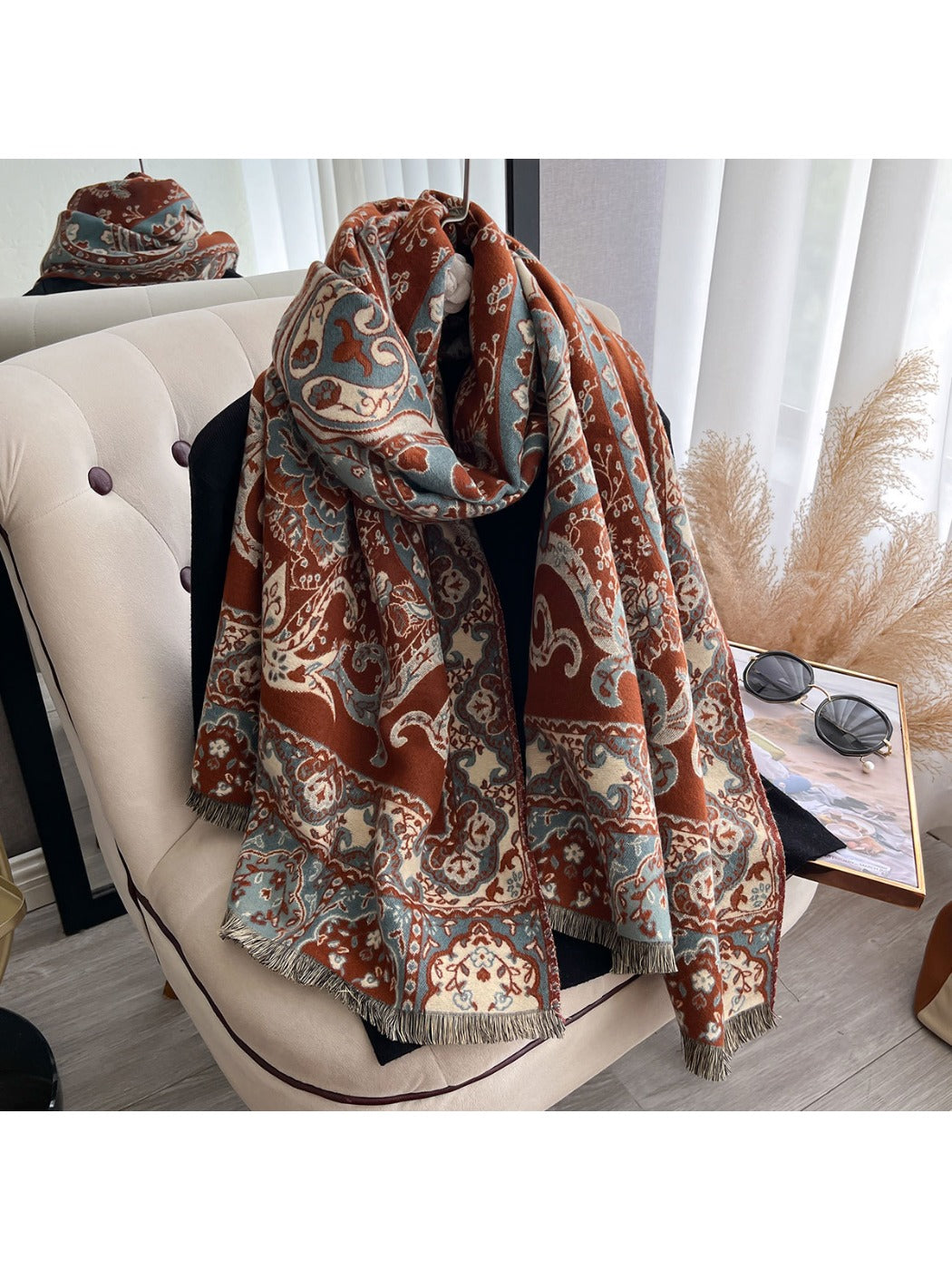 Scarvii - Reversible Paisley Print Scarf & Wrap