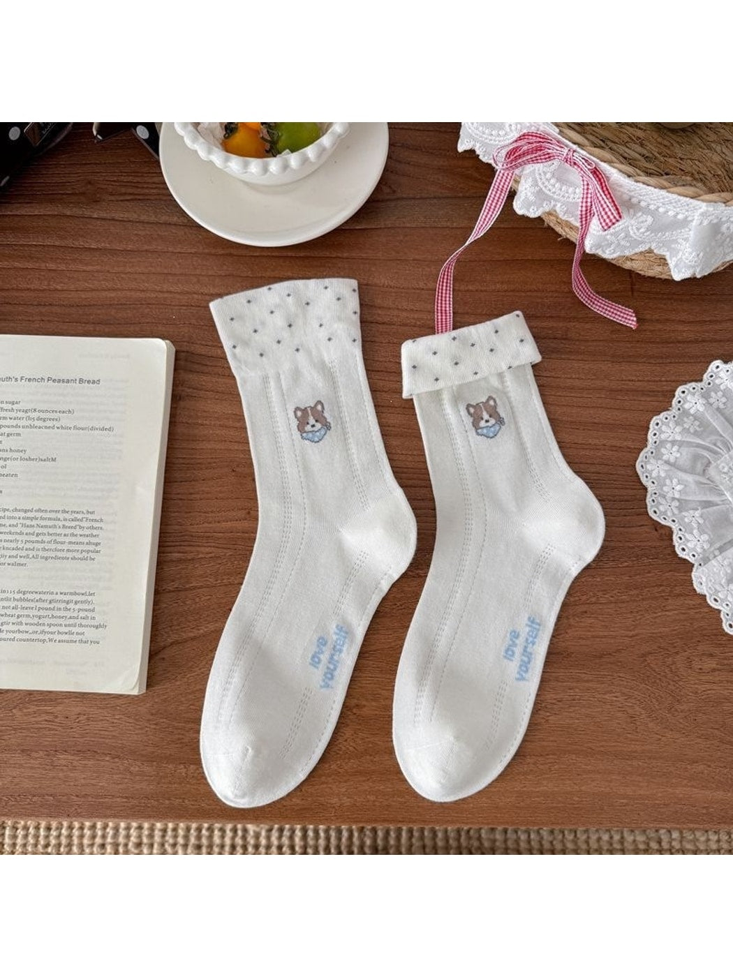 Rufia - Cute Animal Motif Women's Crew Socks