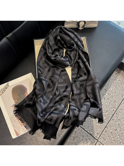 Scarvii - Subtle Geometric Soft Wrap Scarf