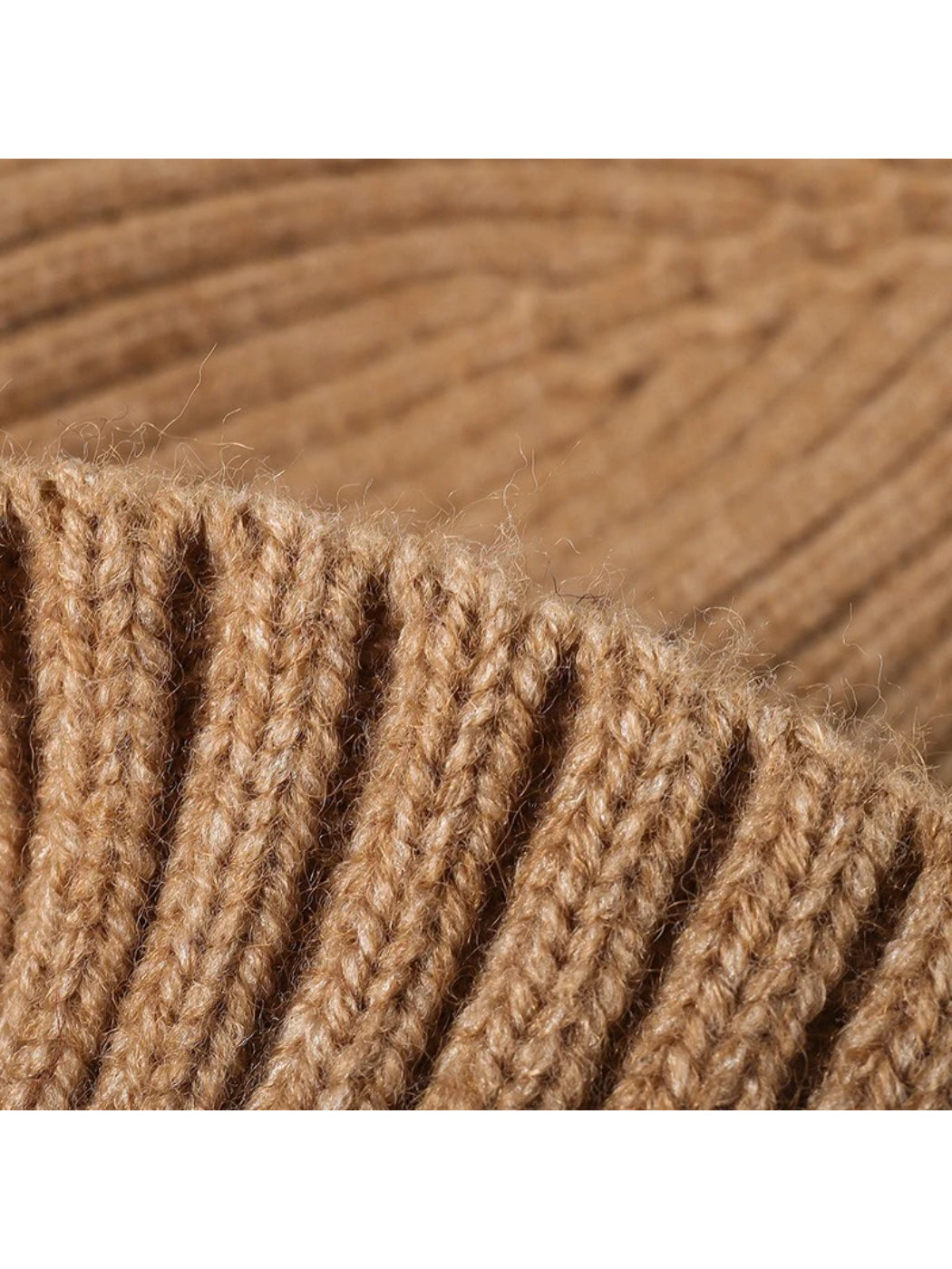 Haila - Solid Ribbed Cuffed Knit Beanie