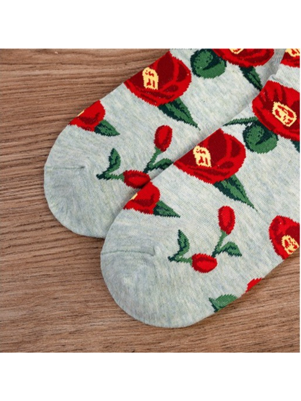 Rufia - Vintage Garden Floral Knit Crew Socks