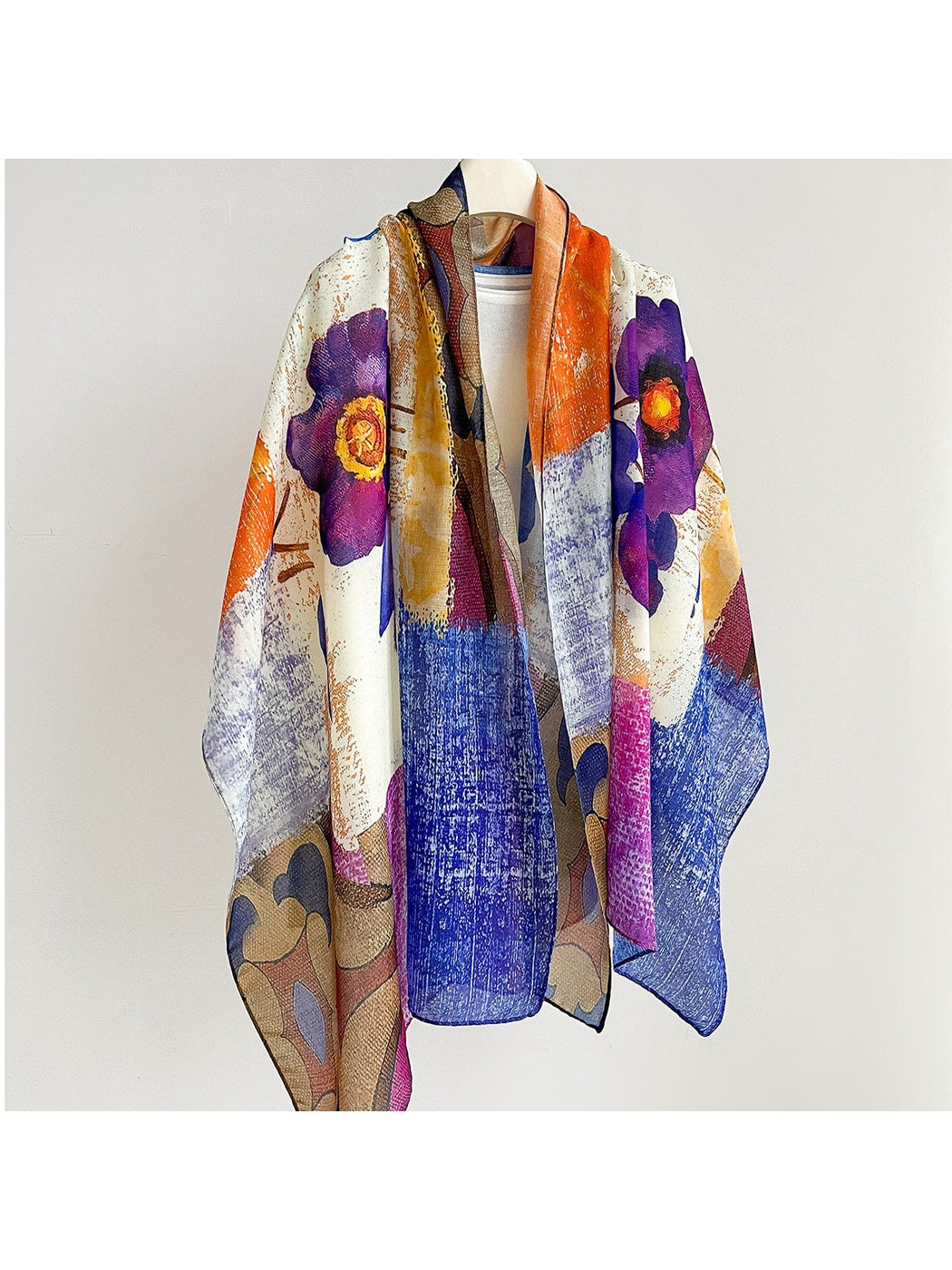 Scarvii - Abstract Print Lightweight Scarf