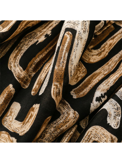 Scarvii - Abstract Brushstroke Pattern Scarf
