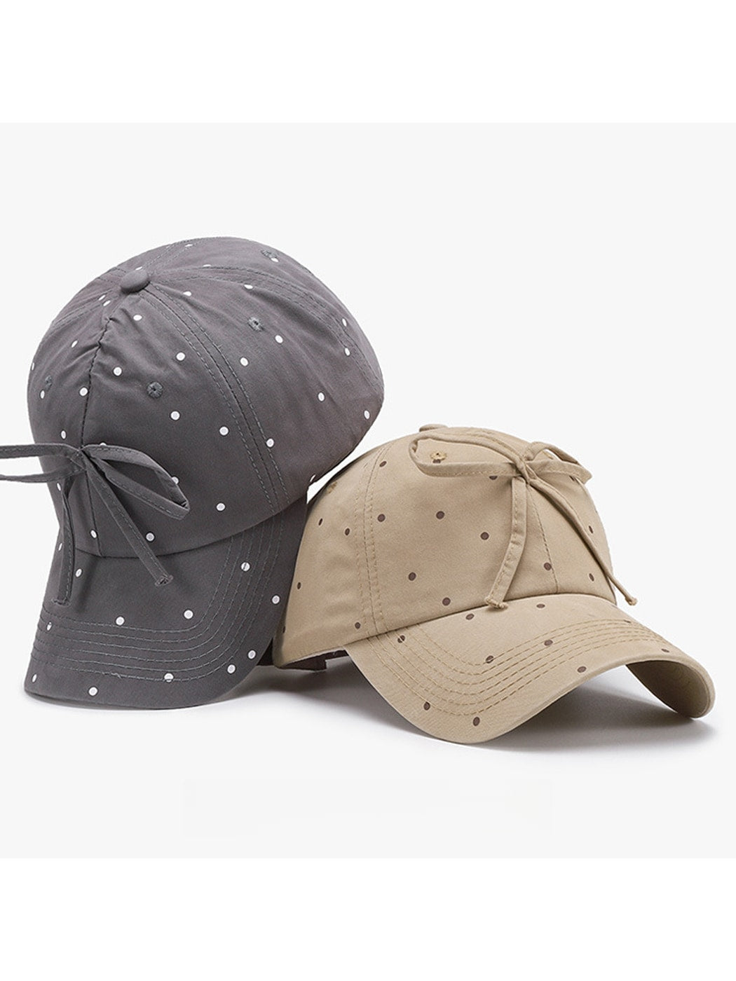 Haila - Round Crown Bow Accent Baseball Cap