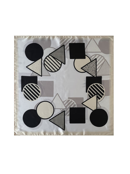 Scarvii - Abstract Geometric Print Square Scarf