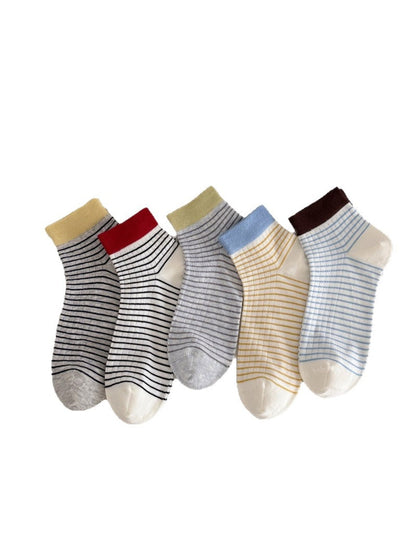 Rufia - Striped Colorblock Everyday Ankle Socks