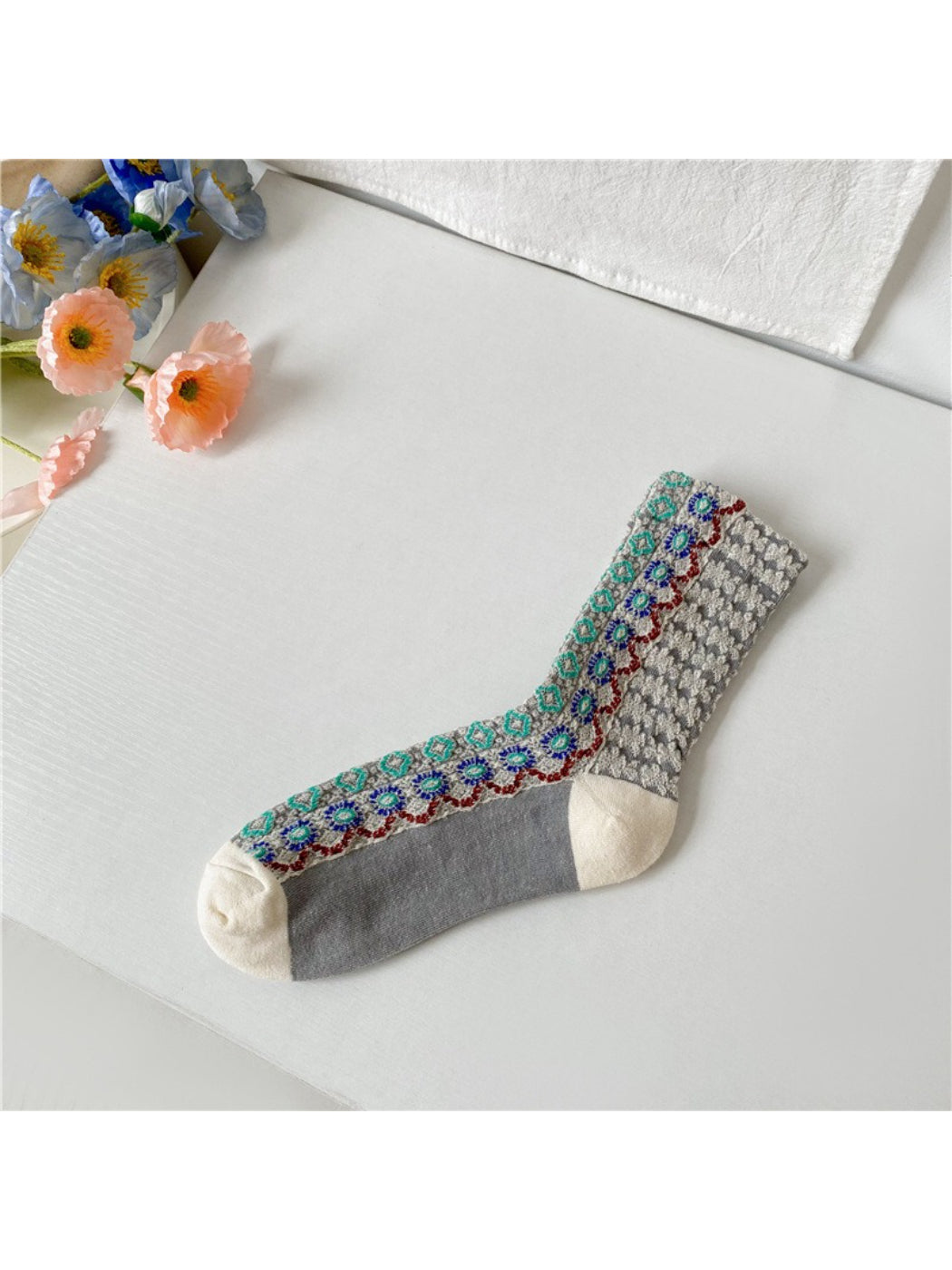 Rufia - Folk Pattern Crew Socks