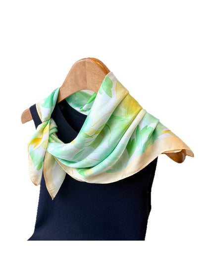 Scarvii - Spring Floral Print Square Scarf