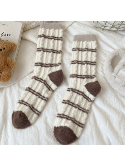 Rufia – Cozy Striped Crew Socks