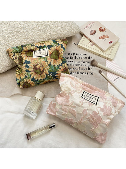Cosbai - Sunflower Floral Makeup Bag
