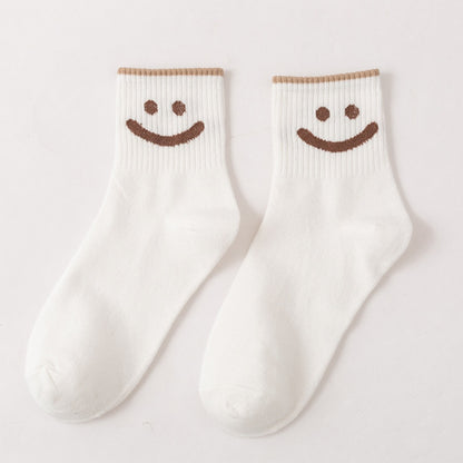 Rufia - Smiley Face Pattern Autumn Winter Socks