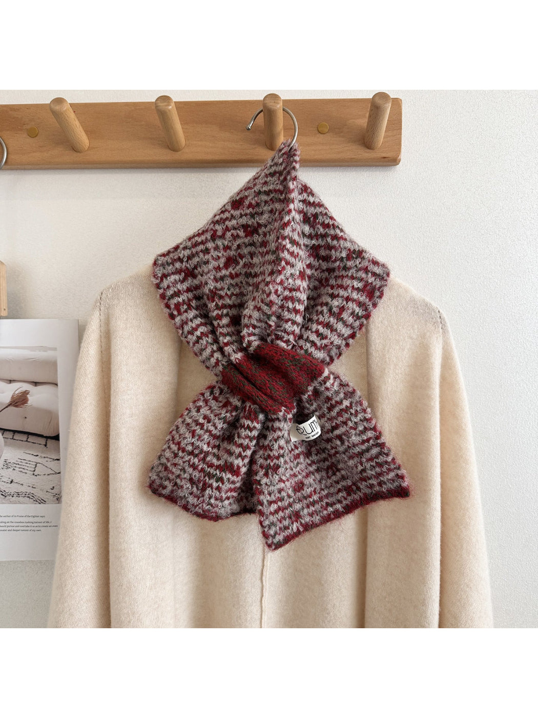 Scarvii - Fuzzy Knit Striped Scarf