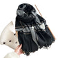 Scarvii - Cozy Plaid Tassel Scarf for Women