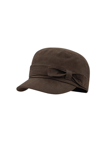 Haila - Striped Bow Band Curved Brim Cap