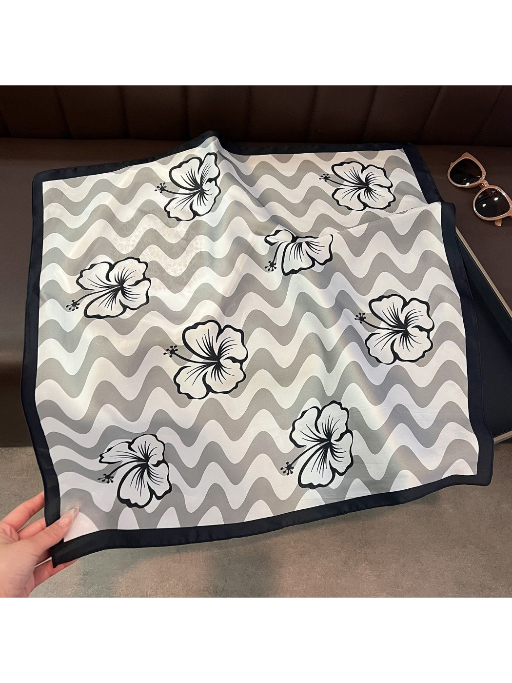 Scarvii Tropical Hibiscus Square Scarf