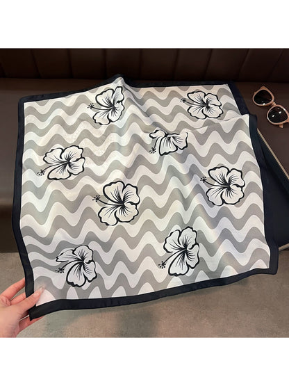 Scarvii Tropical Hibiscus Square Scarf