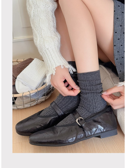 Rufia - Cozy Cable Texture Crew Socks