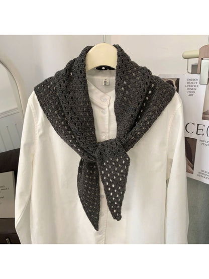 Scarvii - Mesh Knit Triangle Scarf