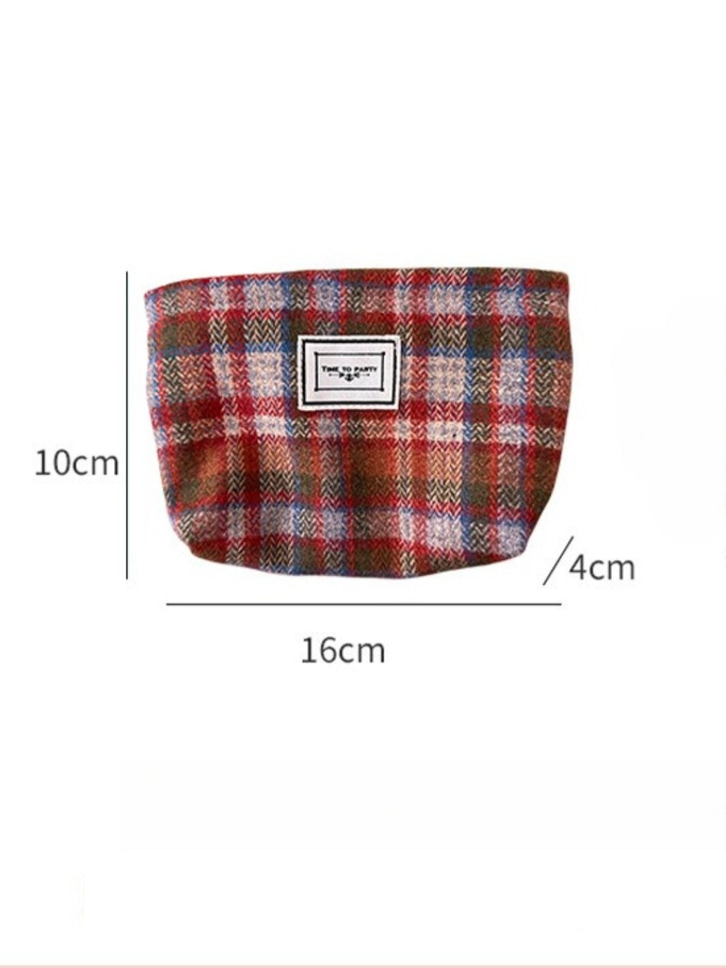 Cosbai - Classic Plaid Small Storage Clutch Bag