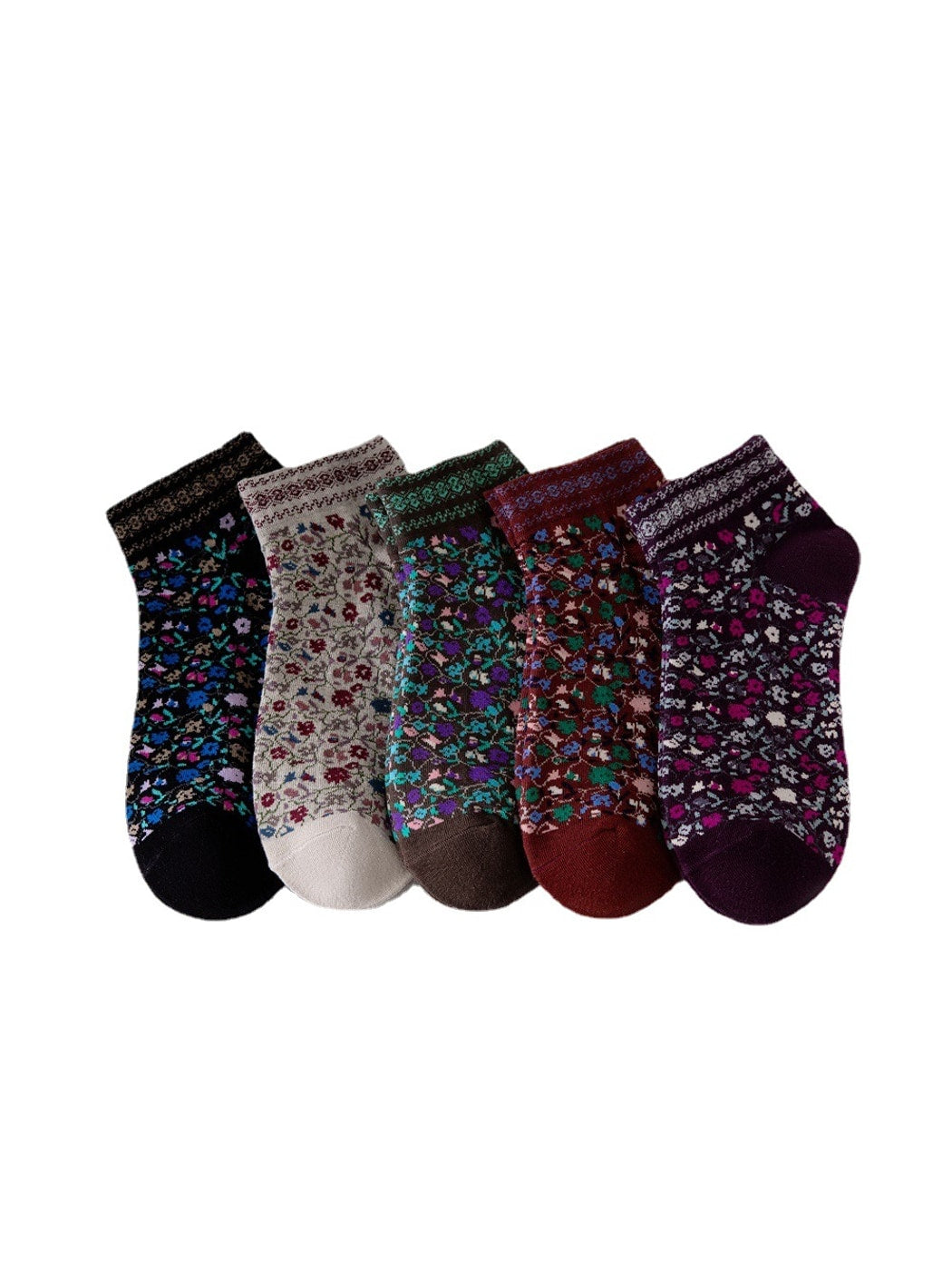 Rufia - Floral Pattern Women's Ankle Socks