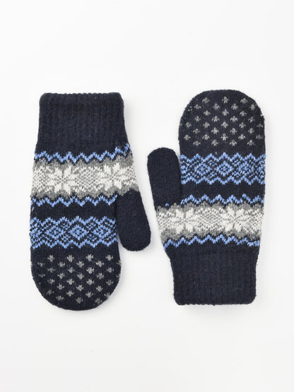 Gloving - Unisex Warm Snowflake Knit Mittens