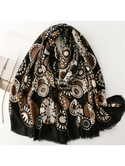 Scarvii - Soft Tone Medallion Pattern Everyday Scarf