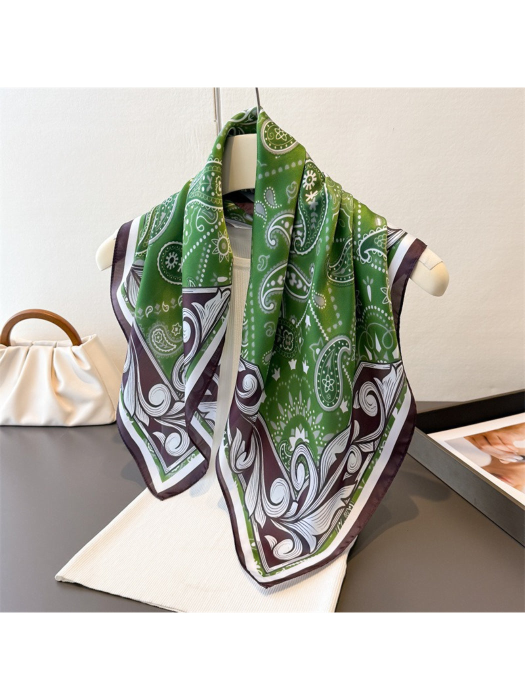 Scarvii - Bold Paisley Border Scarf