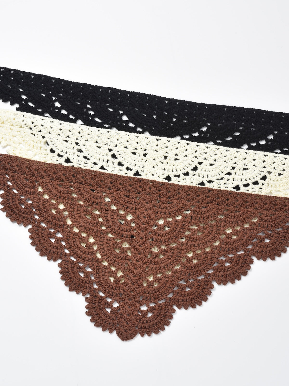 Scarvii - Crochet Lace Triangle Hair Scarf