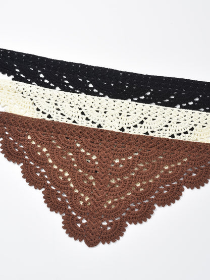 Scarvii - Crochet Lace Triangle Hair Scarf