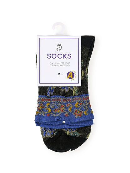 Rufia - Embossed Floral Pattern Women's Socks