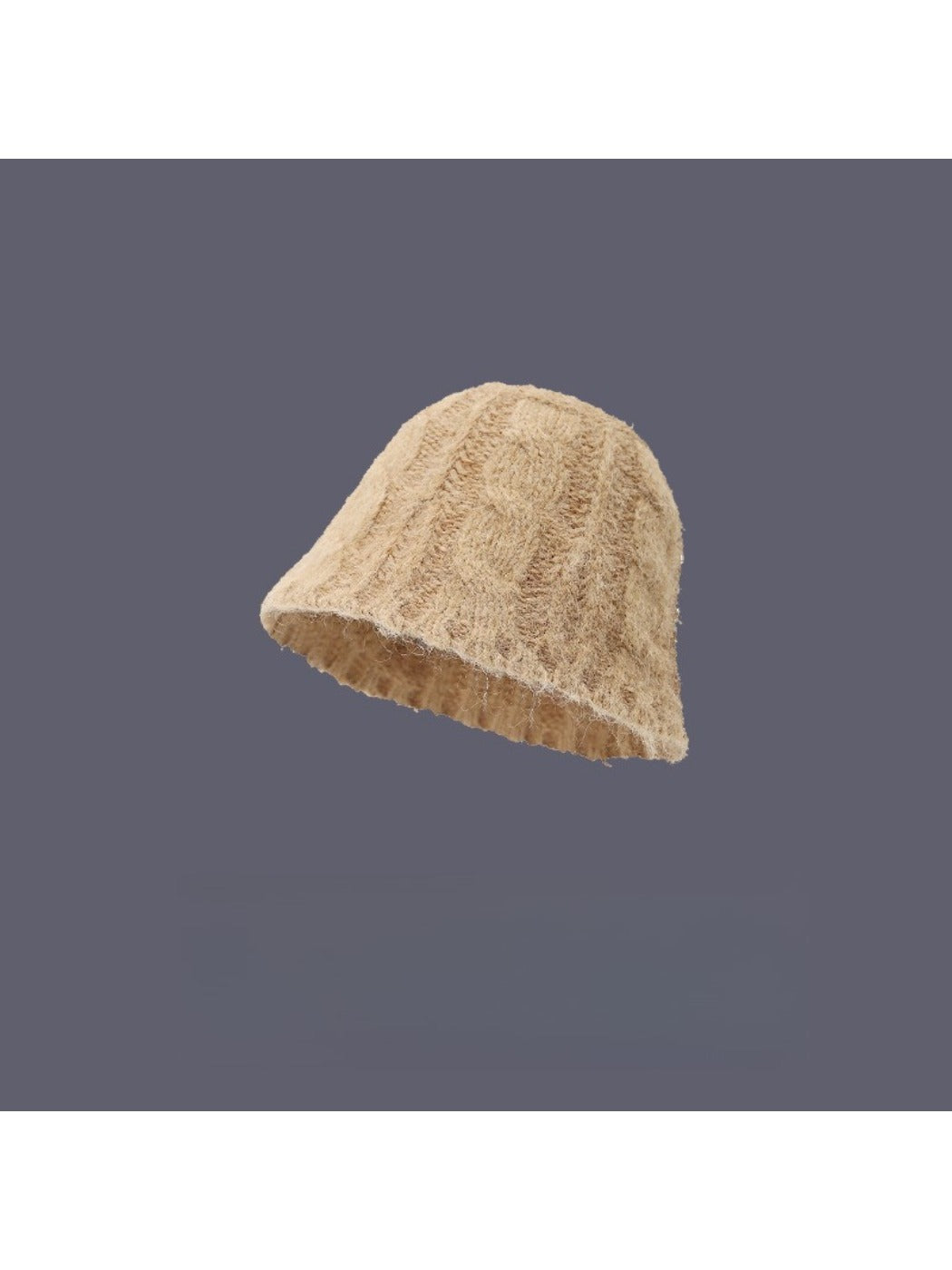 Haila - Solid Color Knitted Bucket Hat