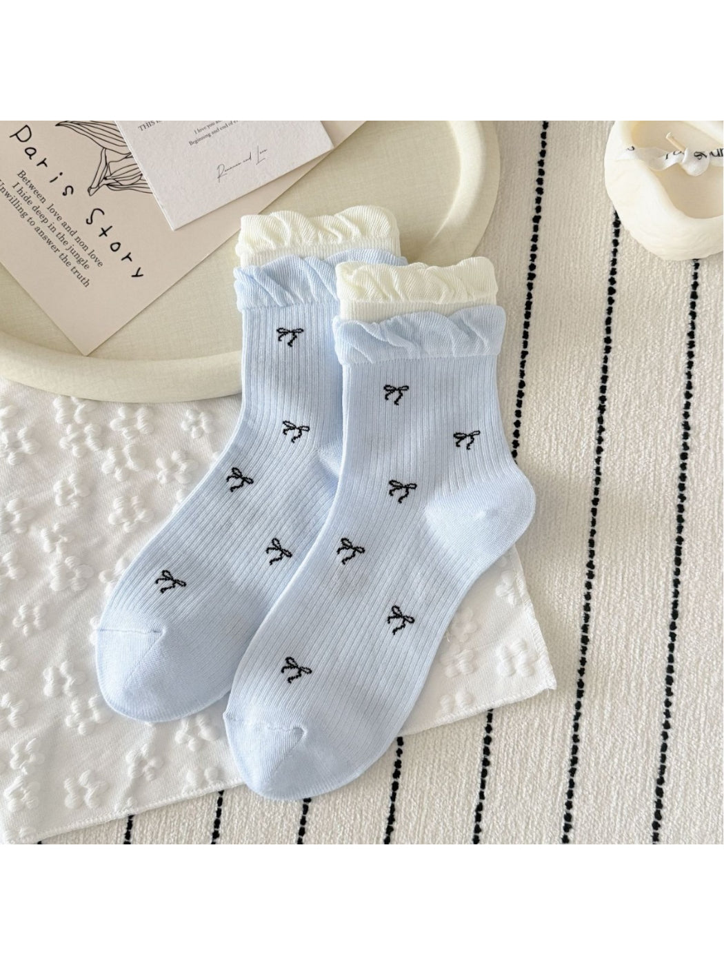 Rufia - Cute Bow Ruffle Crew Socks product image 6