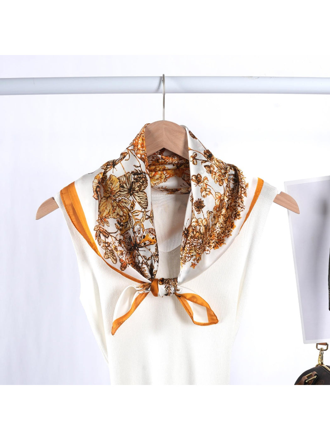 Scarvii - Butterfly Bloom Print Square Scarf