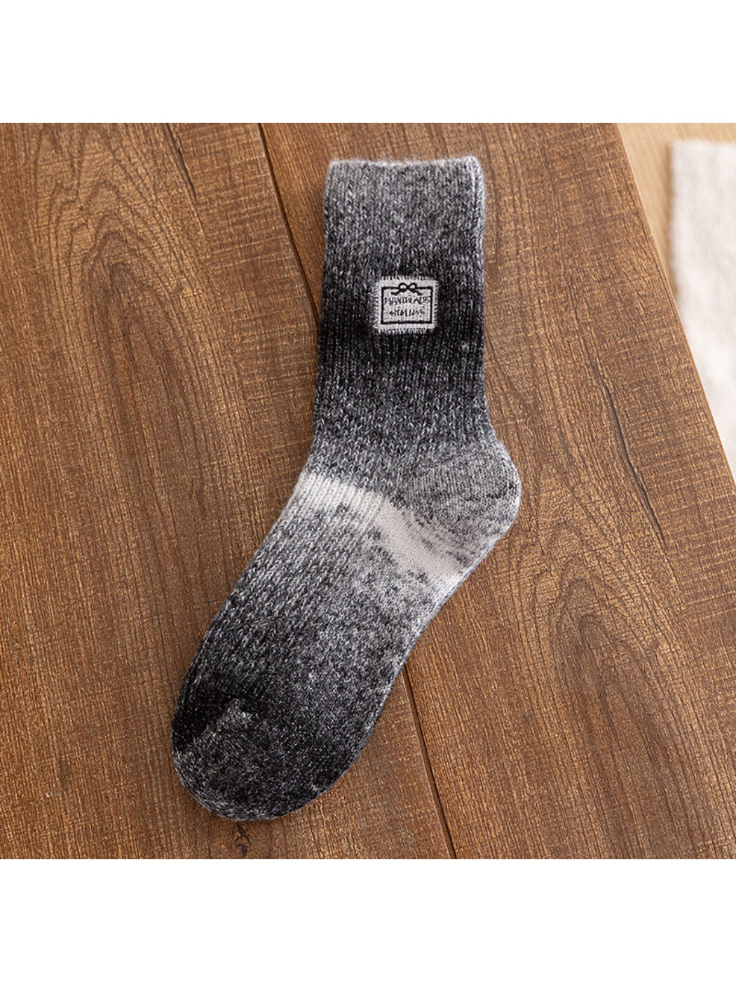 Rufia - Gradient Colorblock Ribbed Crew Socks