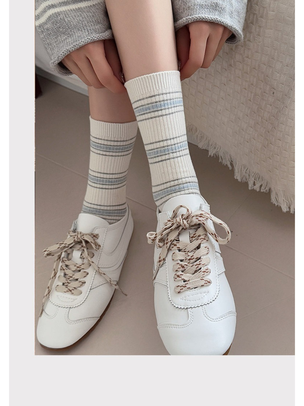 Rufia - Everyday Neat Line Crew Socks