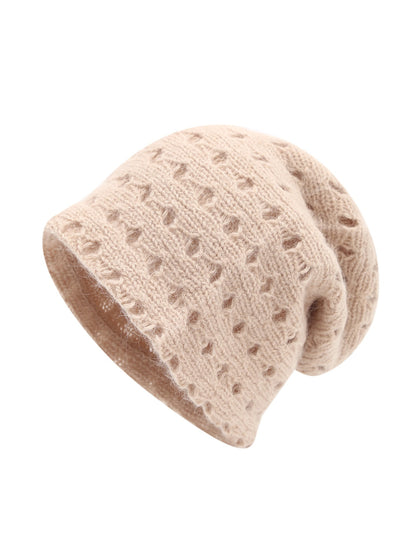 Haila Cozy Textured Slouch Beanie with knit texture
