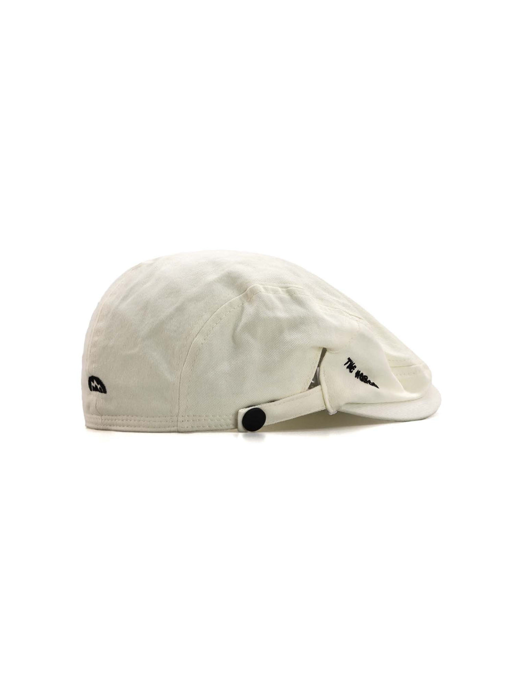 Haila - Embroidered Side Button Flat Cap
