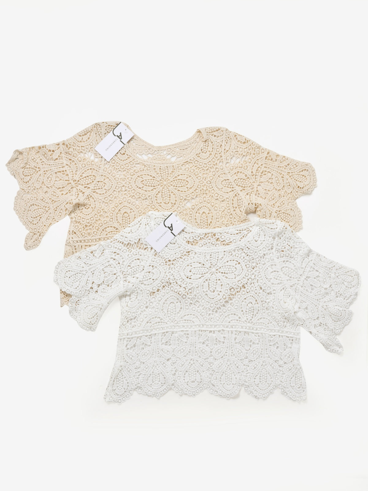 Crosa Crochet Hollow-Out Pullover Top main product view