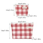 Cosbai red plaid cosmetic bag displayed flat with plaid pattern clearly visible