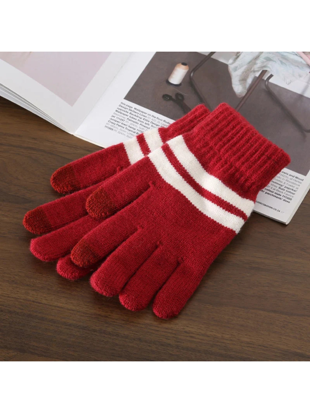 Gloving - Striped Knit Winter Gloves