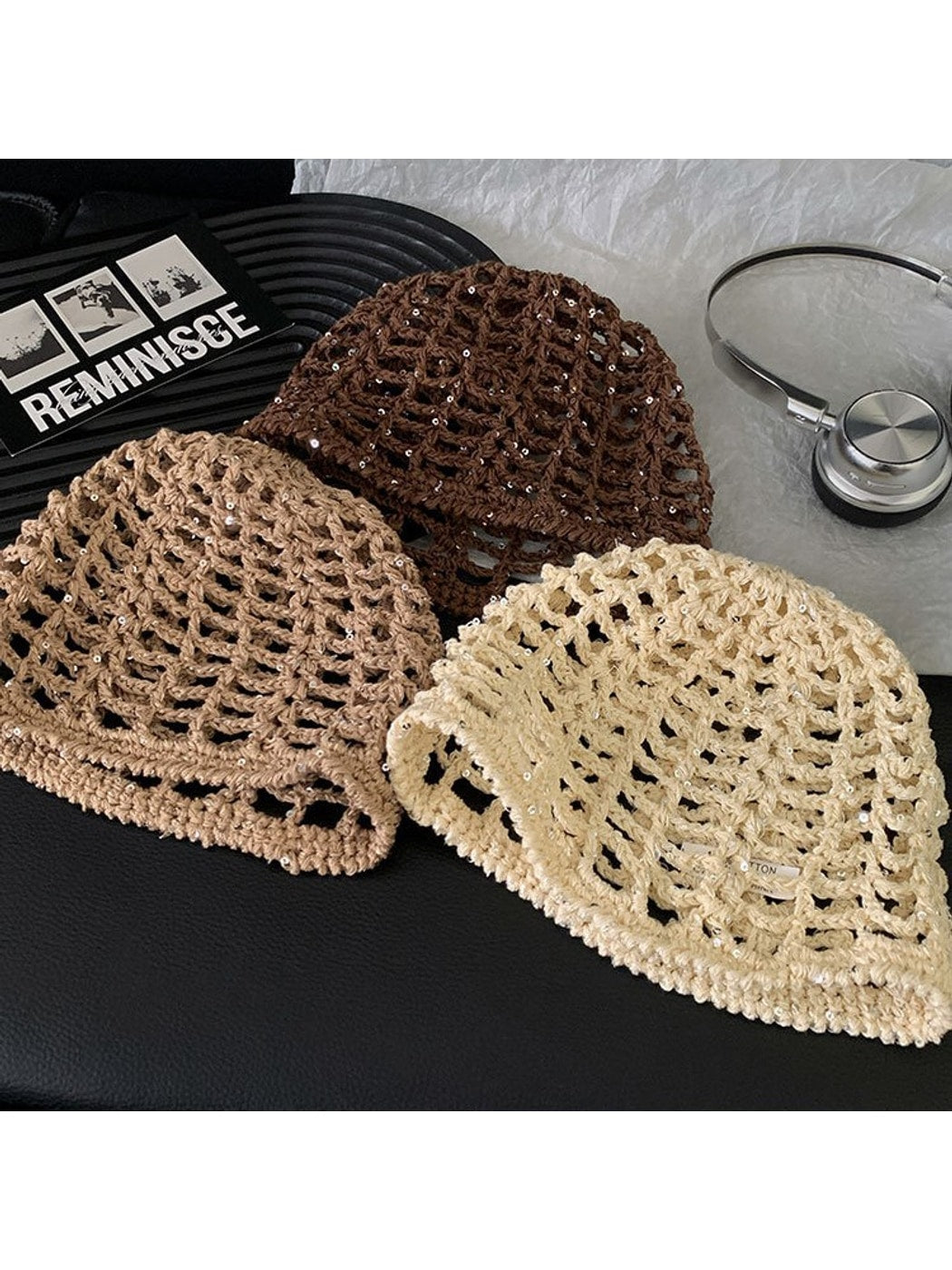 Haila - Foldable No Brim Vintage Style Knit Beanie